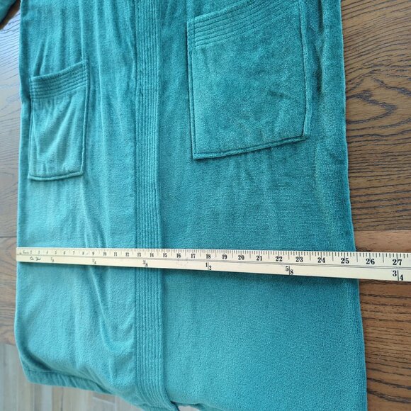Vintage Harley-Davidson Green Terry cloth Bathrobe OSFM two belted with Pockets - Picture 16 of 16